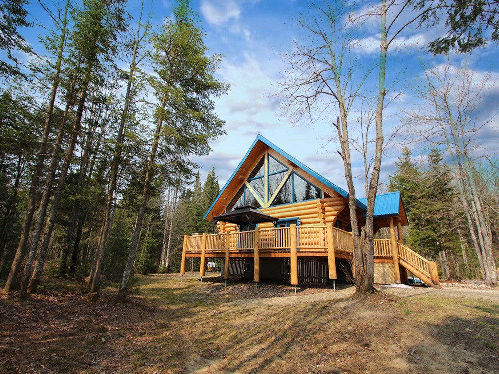 Aigle Noir Au Chalet En Bois Rond Cottage Apartment Tourist