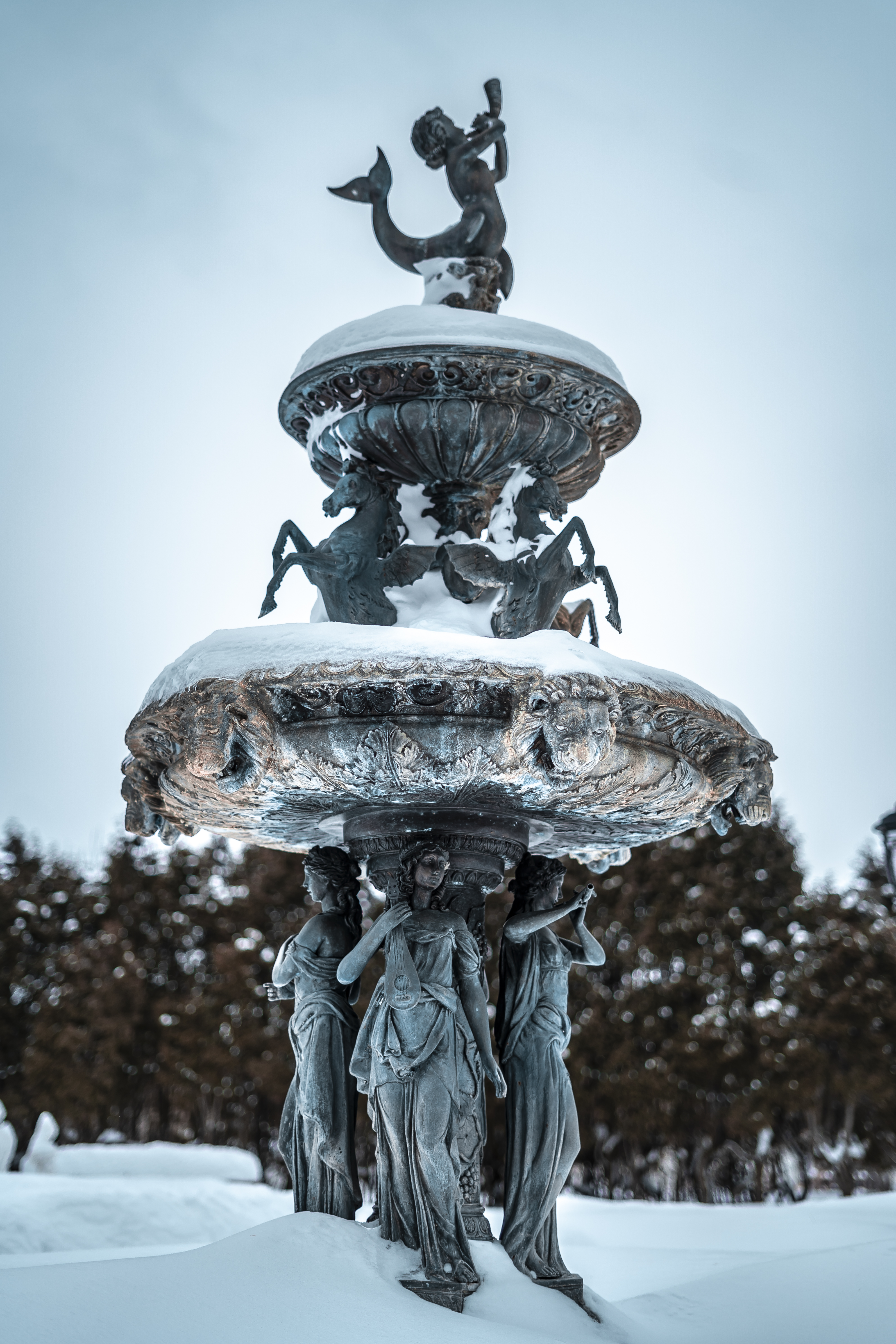 Fontaine en hiver