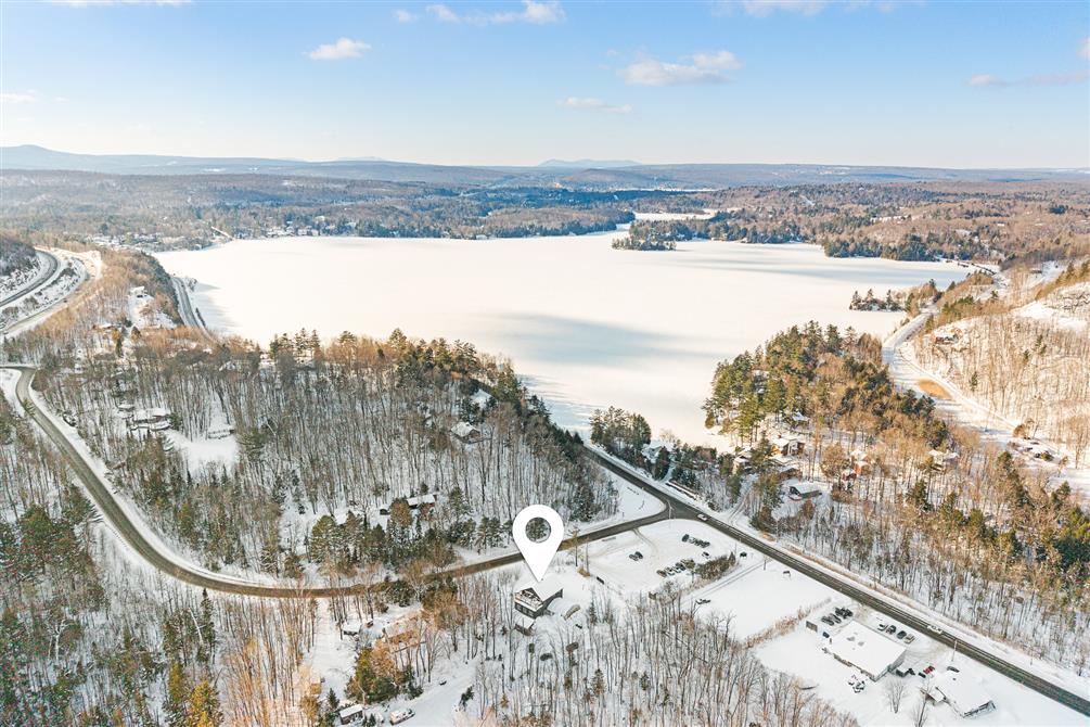 Vue aérienne hiver (&copy;Gîte R112-Nord)