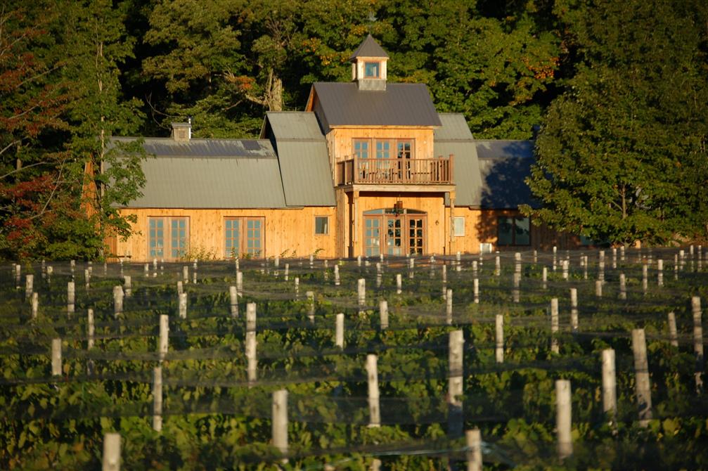 La boutique et le chai (&copy;Léon Courville, vigneron)