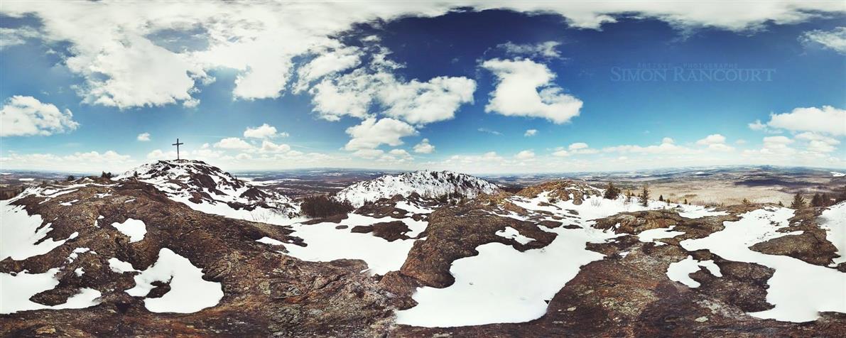 Vue panoramique hivernale 360º du mont Ham (&copy;Parc régional du Mont-Ham)