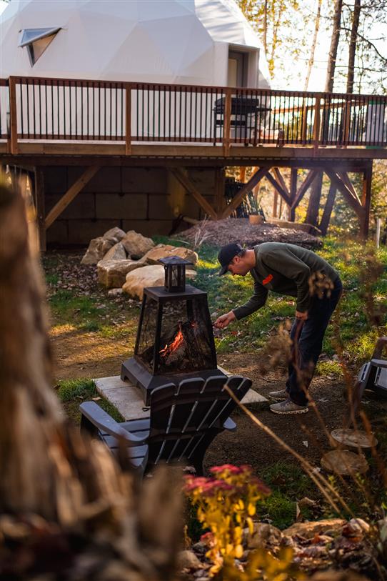 Espace foyer extérieur pour profiter des soirées