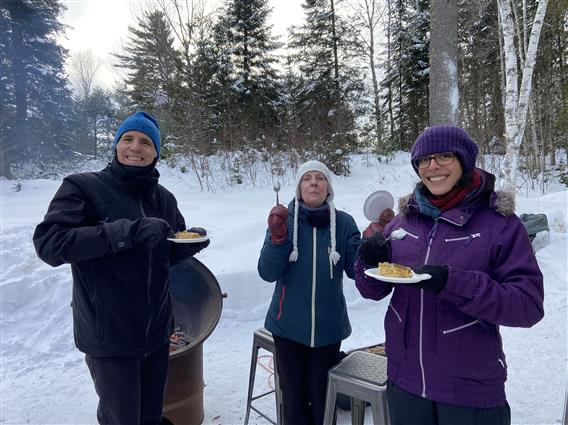 Participants au BBQ forestier hivenal
