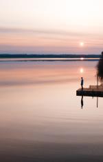 Auberge du lac taureau_Été-Quai-Lever-de-soleil