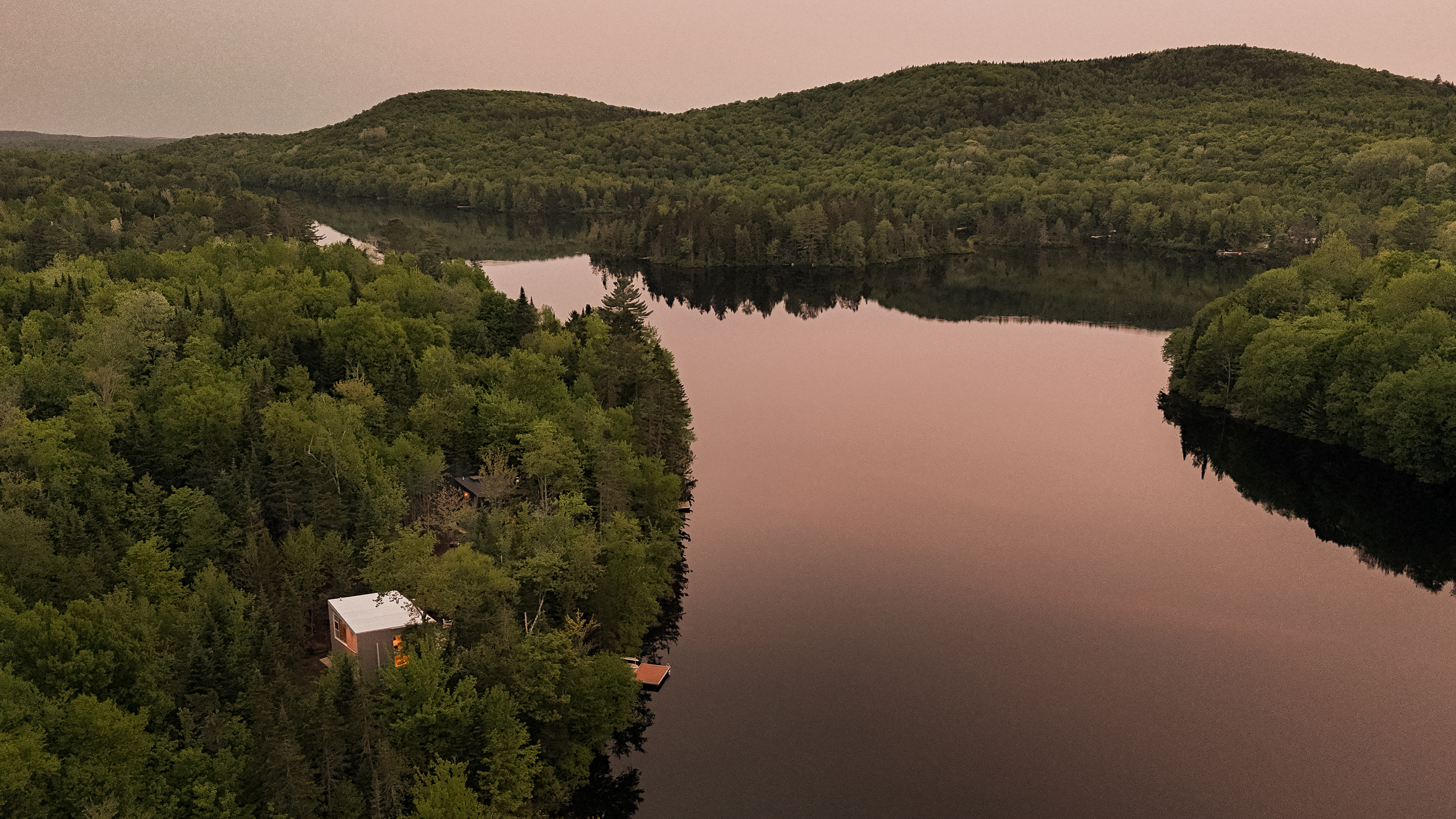 Lac crépuscule