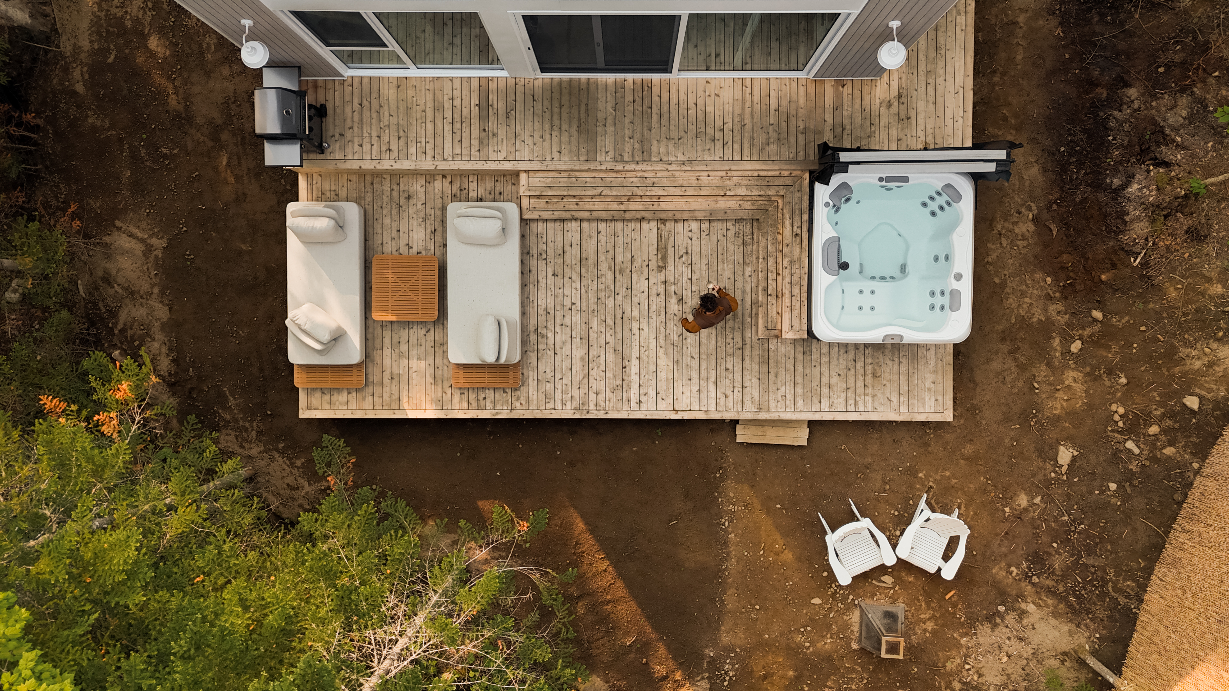 Terrasse vue aérienne
