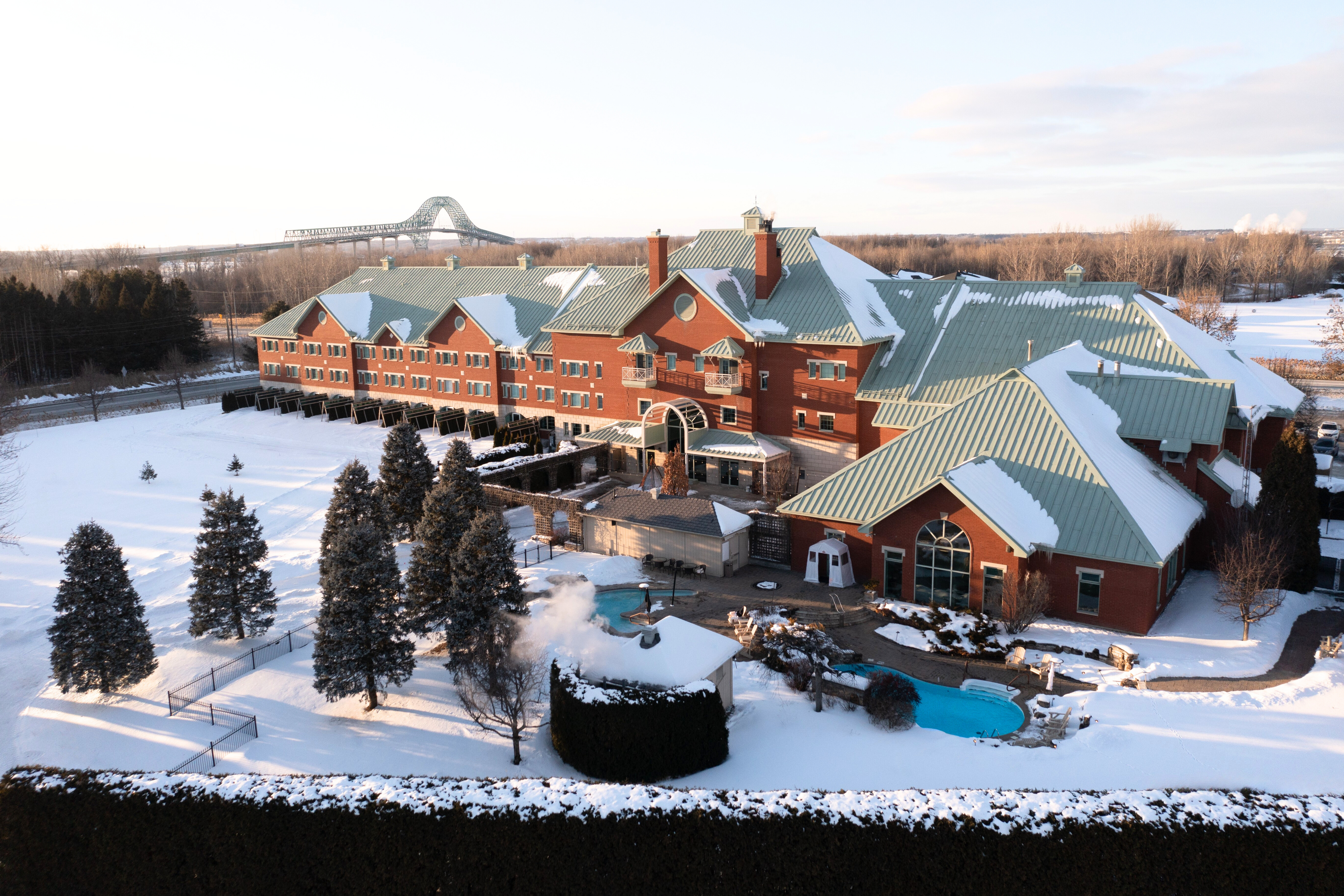 Vue aérienne en hiver