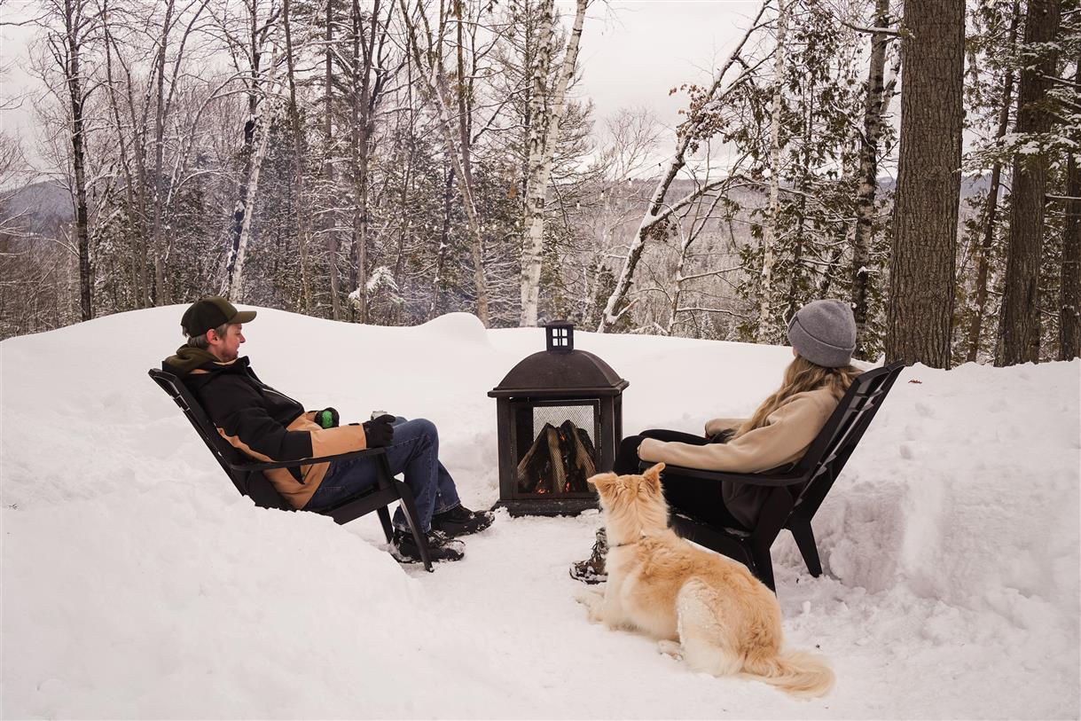Espace foyer accessible en hiver également parfait pour votre après-ski