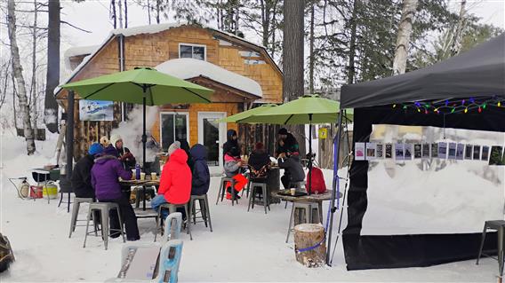 BBQ forestier hivernal