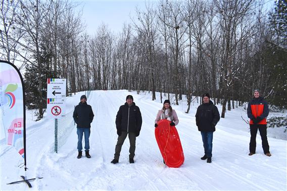 Inauguration aire de glissade