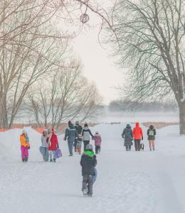 Patin, glissade et raquette - Parc régional de l'Île Lebel