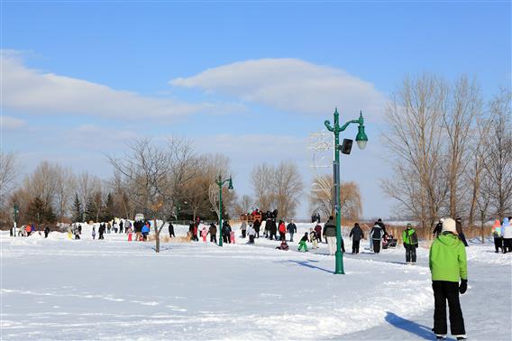 Patin, glissade, et raquette - Parc régional de l'île Lebel - 2