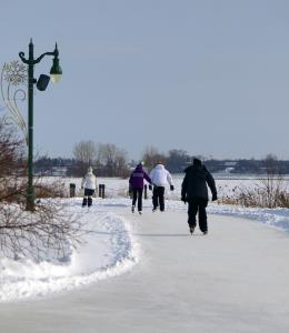 Patin, glissade et raquette - Parc régional de l'Île Lebel