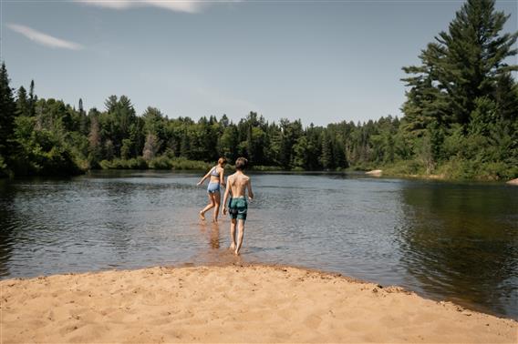 Plage de la rivière Ouareau 