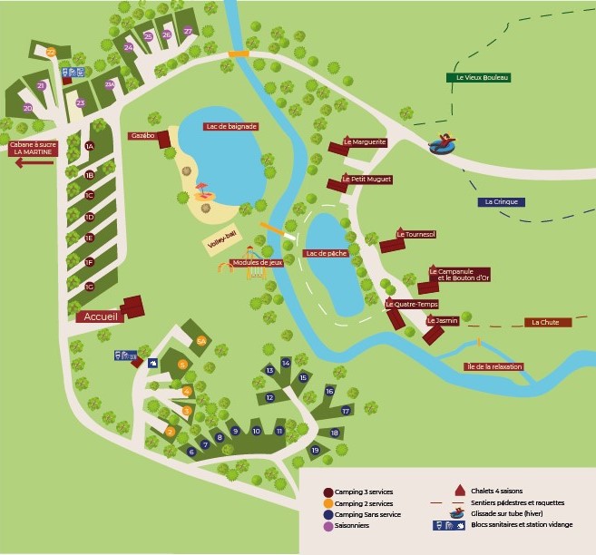 Plan du site (&copy;Aux Pignons Rouges)