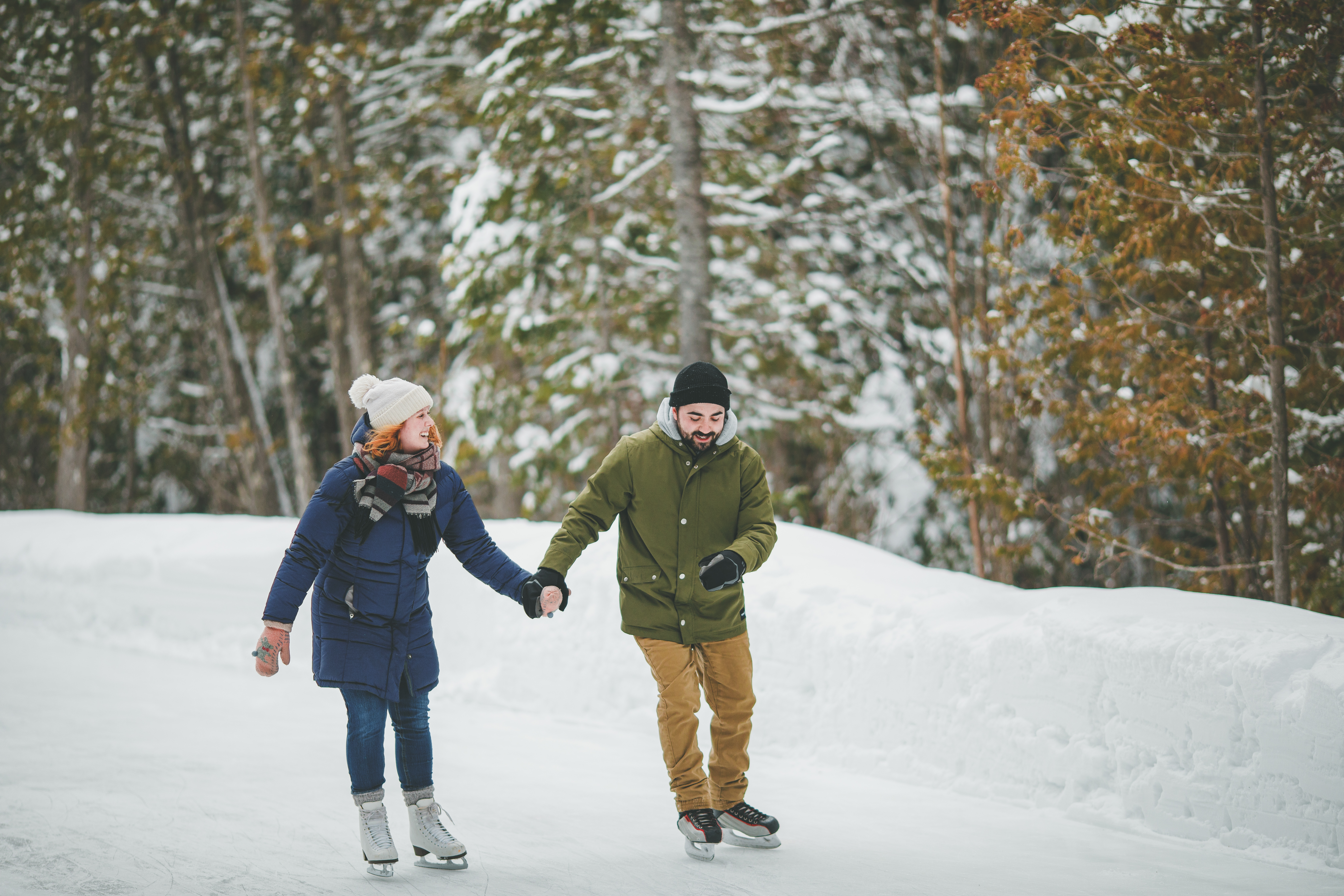 Sentier de patin en forêt au parc des pionniers - 1