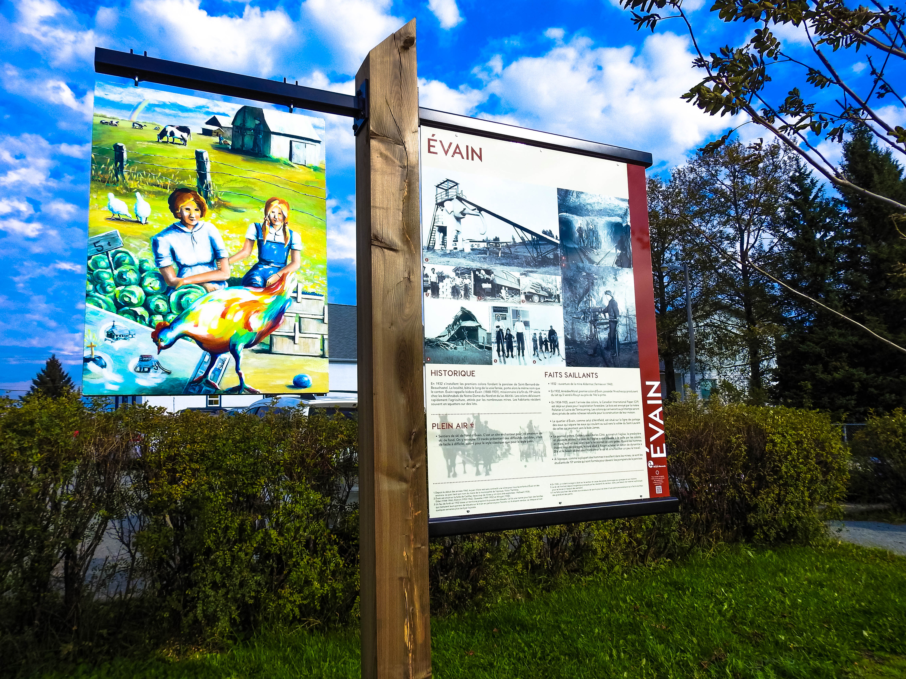 Panneaux d'interprétation historique des quartiers ruraux