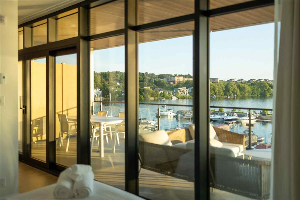 vue de la chambre 301  (&copy;La capitainerie du Lac Mégantic)