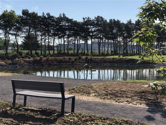 Banc de repos et aires de pique-nique