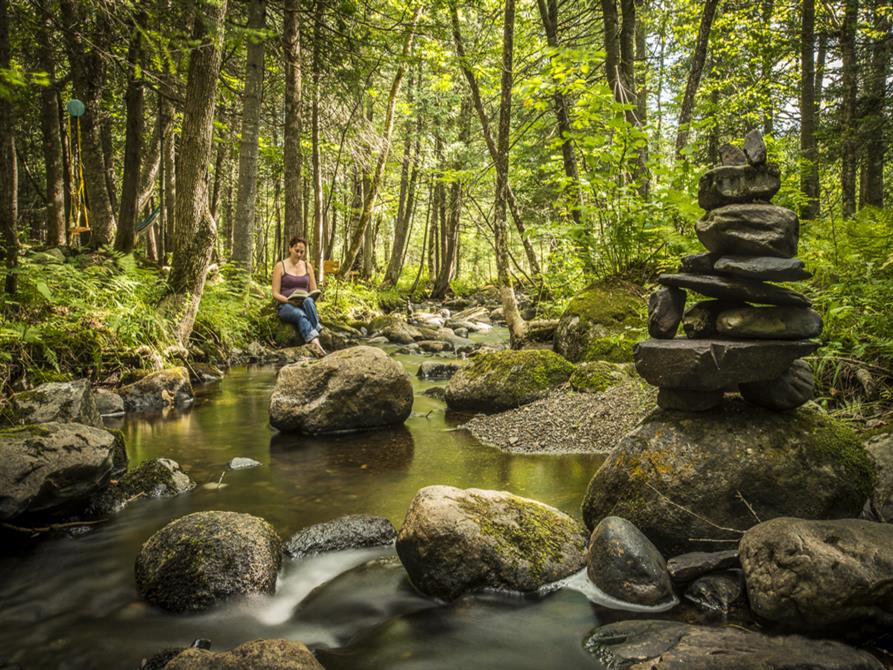 Détente au bord du ruisseau (&copy;C.Grenier)