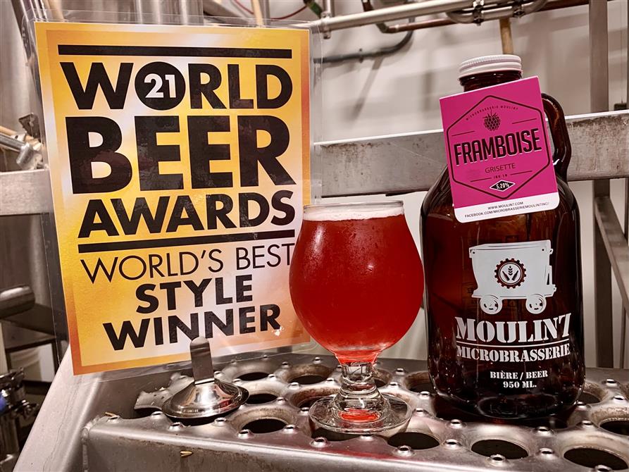 Une bière récompensée (&copy;Microbrasserie Moulin 7)