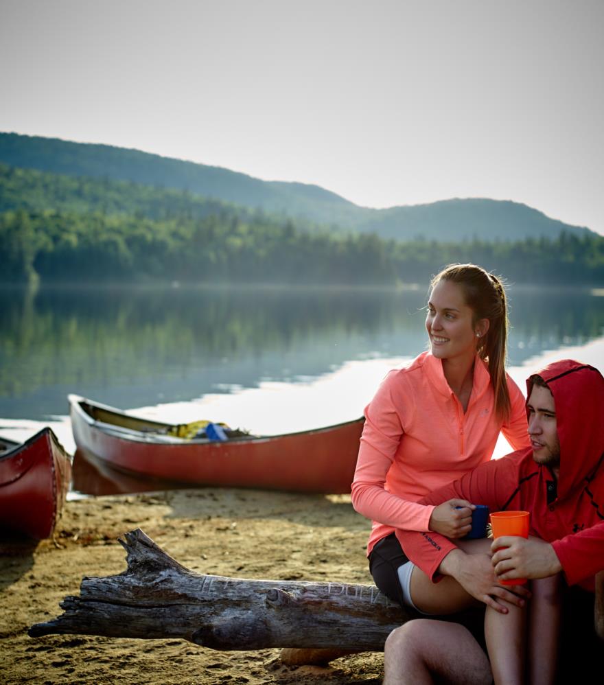 Canot camping en été