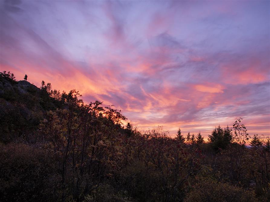 Coucher de soleil sur le parc (&copy;GouvQc/G.Leroyer)