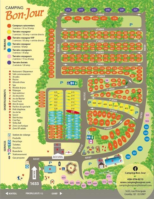 plan (&copy;Camping Bon-Jour)