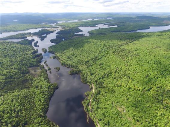 Vue aérienne du secteur Lusignan